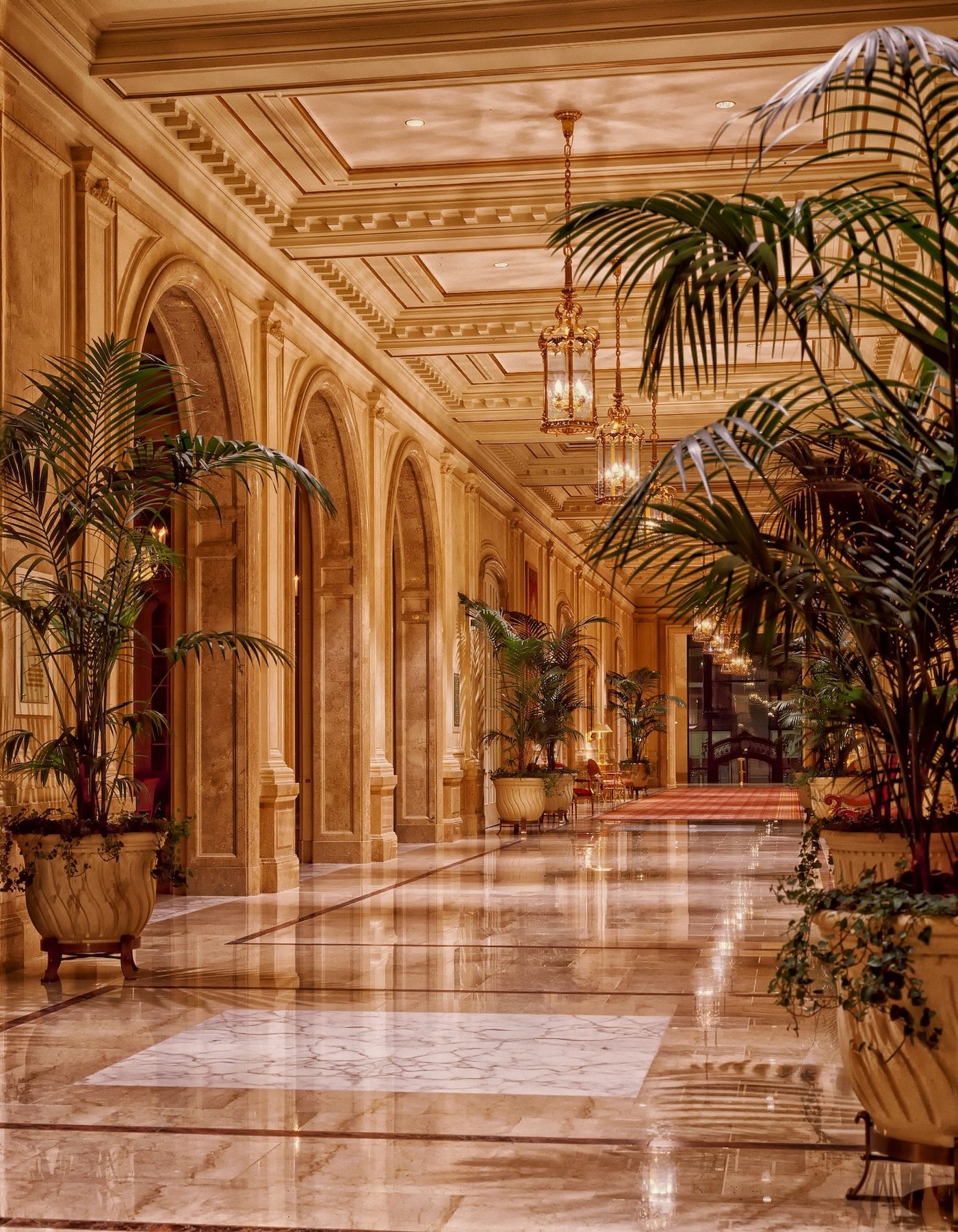 Grand hotel lobby